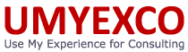 Company logo UMYEXCO - use my experience for consulting - consulting, project management, interim management, workshops focusing on handling of chemicals in plants